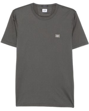 C.P. Company Logo Patch Crewneck T-Shirt - Grey