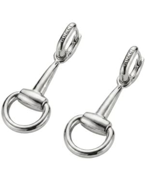 Gucci Horsebit Earrings - White