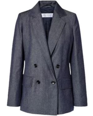 Max Mara Locarno Virgin Wool Jacket - Blue