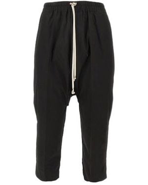 Rick Owens Drawstring High Waist Trousers - Black