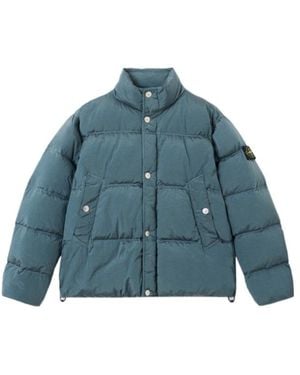 Stone Island Stand Collar Down Jacket - Blue