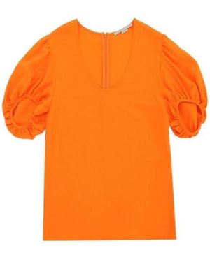 Stella McCartney Puff Sleeved Crewneck T-Shirt - Orange