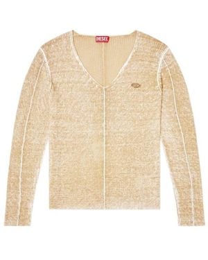 DIESEL K-Robbel Cut-Out Logo Jumper - White