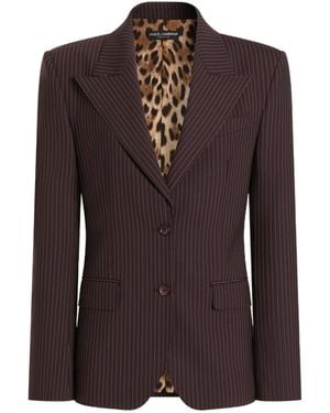Dolce & Gabbana Linda Single-Breasted Jacket - Brown