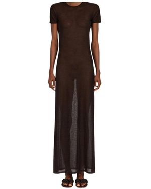 Ferragamo Ferragamo Straight Cut Dress - Brown