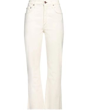 Rag & Bone Solid Colour Straight Leg Trousers With Fringe Hem - White