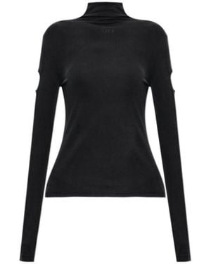 Off-White c/o Virgil Abloh Long-Sleeve High-Neck T-Shirt - Black