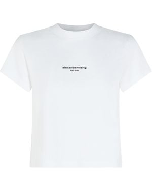 Alexander Wang Shrunken Logo T-Shirt - White