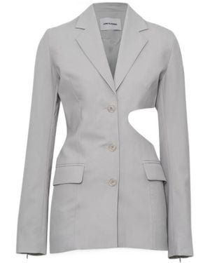 Low Classic Long-Sleeved Suit Coat - Gray