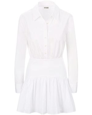 STAUD Rocco Mini Dress - White