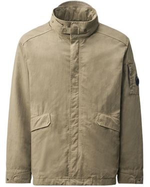 C.P. Company Twill-Blend Hooded Jacket With Lens Detail - Green