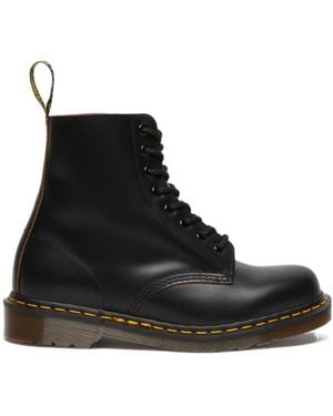 Dr. Martens 1460 Vintage Round-Toe Combat Boots - Black