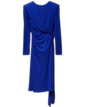 Versace Viscose Crêpe Jersey Dress - Blue
