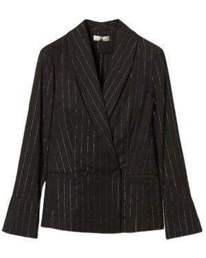 Twinset Pinstriped Blazer - Black