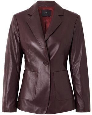 JOSEPH Glenview Leather Blazer - Purple