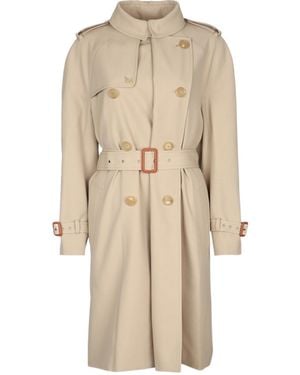 Celine Long-Sleeved Coat - Natural