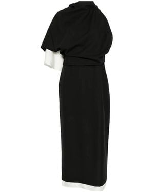 Rohe Draped One-Shoulder Maxi Dress - Black
