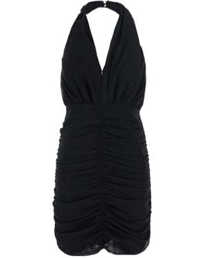 ROTATE BIRGER CHRISTENSEN Ruched Sequin-Embellished Ruffled Mini Dress - Black