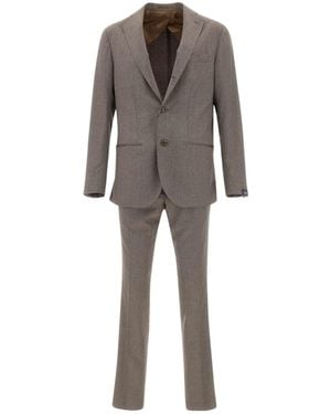 Barba Napoli Herringbone Two-Piece Suit - Grey