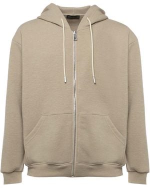 Giuliano Galiano Zip-Up Hooded Jumper - Natural