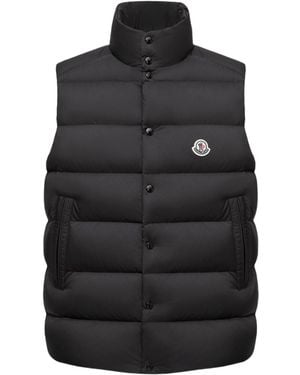 Moncler Tibb Zip-Up Padded Vest - Black