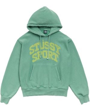 Stussy Block Sport Hoodie Garment Dyed - Green