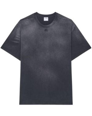 Courreges Courrèges Oversized Solarized T-Shirt - Blue