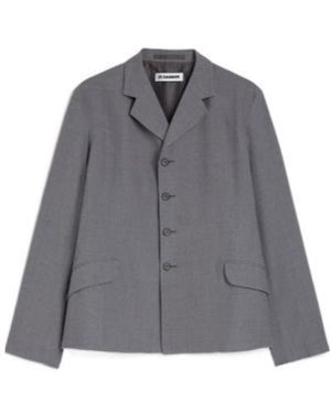 Jil Sander Jacket 109 Single-Breasted Blazer - Grey