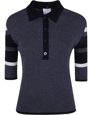 Mantu Striped Sleeve Jumper - Blue