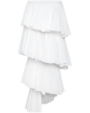 Alaïa Knit Spiral Skirt - White