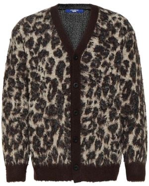 Junya Watanabe Leopard Jacquard Sweater - Black