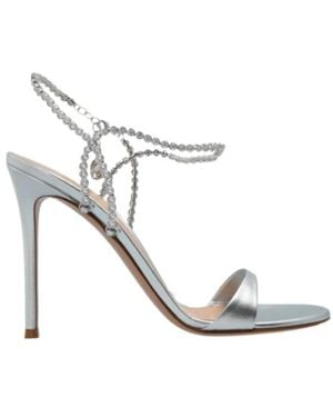 Gianvito Rossi Embellished Heeled Sandals - White