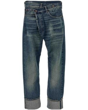 R13 Cuffed Cross Jeans - Blue