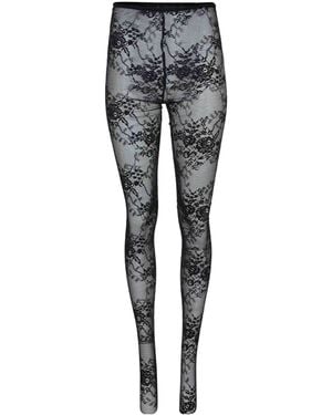 GIUSEPPE DI MORABITO Lace Leggings - Gray