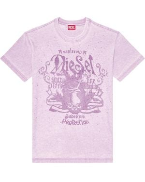 DIESEL T Norm Aa 8 Graphic T-Shirt - Pink
