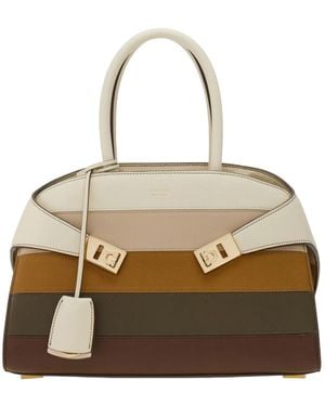 Ferragamo Hug Handbag (M) - Natural