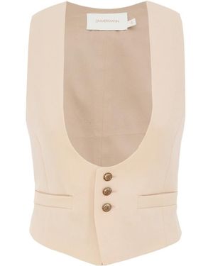 Zimmermann Buttoned Gilet - Natural