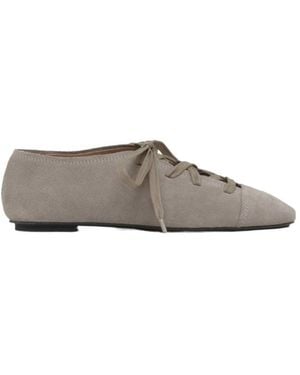 Emporio Armani Lace-Up Square-Toe Derby Shoes - Grey