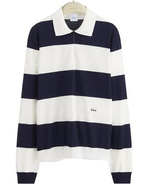 Dior Long-Sleeve Polo Shirt - Blue