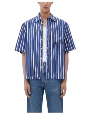 Bottega Veneta Stripe Printed Shirt - Blue