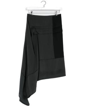 Lemaire Pleated Asymmetric Skirt - Black