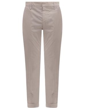 Dondup Regular Fit Stretched Trousers - Grey