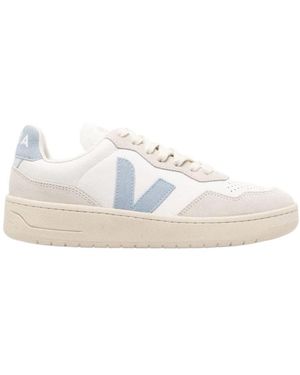 Veja V-90 Lace-Up Trainers - White