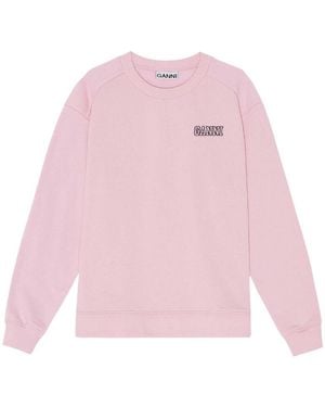 Ganni Pullover Sweatshirt - Pink