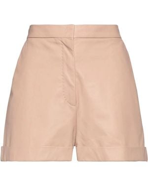 Max Mara Solid Color Shorts - Natural