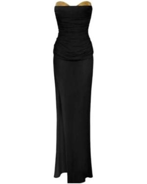 Elisabetta Franchi Draped Detailing Dress - Black