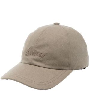 Brioni Curved-Brim Hat - Gray