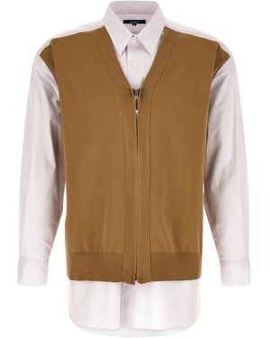 Comme des Garçons Comme Des Garçons Homme Cardigan Insert Shirt - Brown
