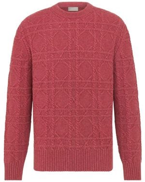 Dior Homme Icons Cannage Jumper - Red