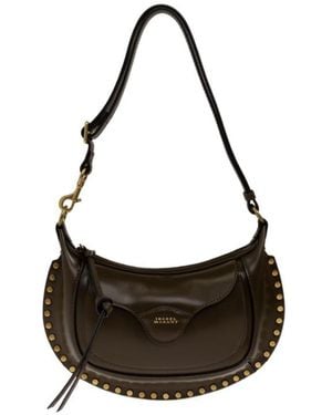 Isabel Marant Letter Detail Shoulder Bag - Black